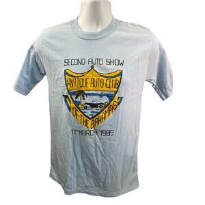 Vintage 2nd Bahamas Auto Show T-Shirt Size L 17x26 Graphic Tee 1989 Valvoline